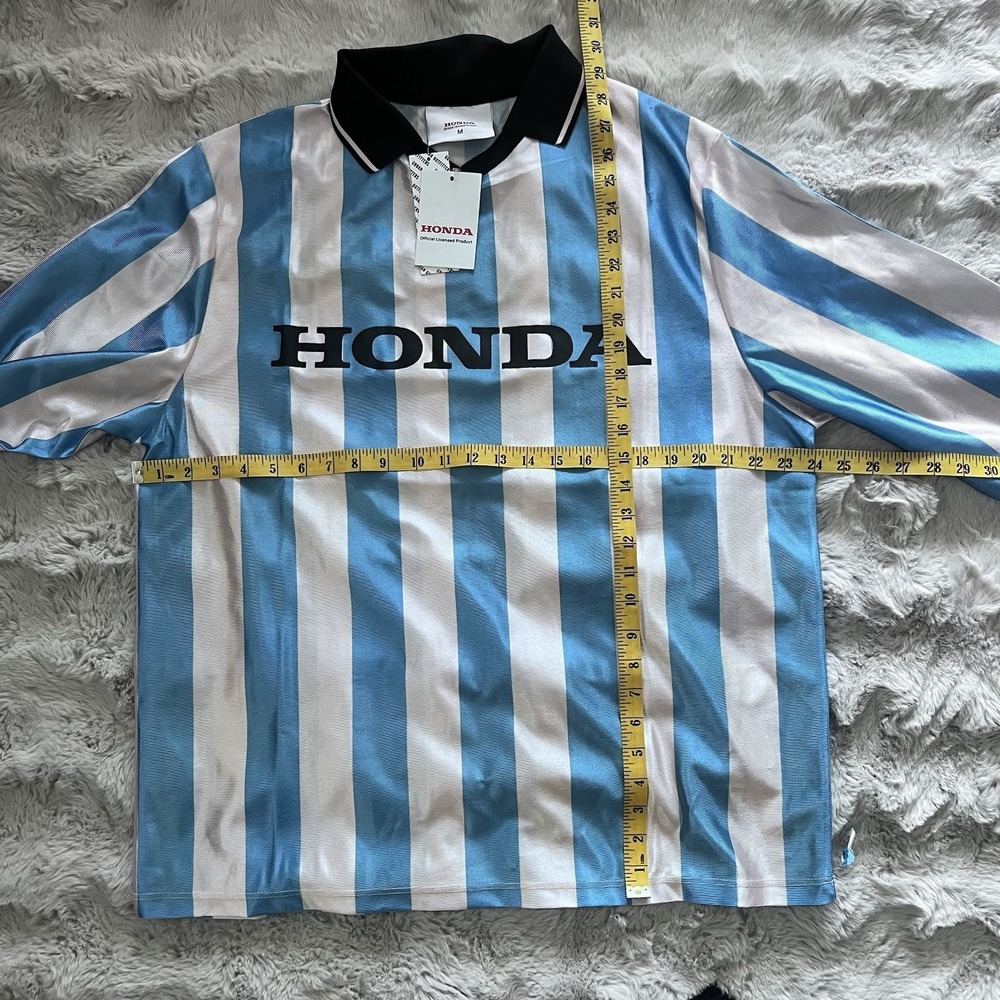 Honda Long Sleeve Striped Soccer Jersey Polo Tree Brandβ New w/ Tags Size M - Picture 12 of 13